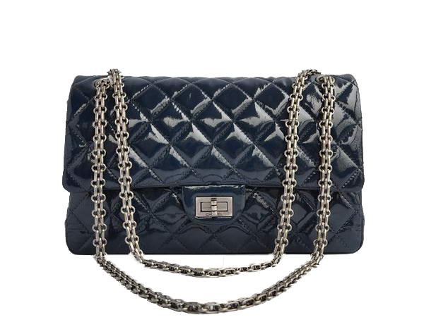 AAA Cheap Chanel Jumbo Flap Bags A30226 Blue Patent Silver On Sale